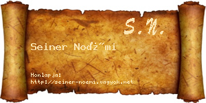 Seiner Noémi névjegykártya
